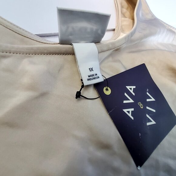 AVAVAV Beige Recycled Polyester Tank Top Size X-Large Recycled material - Picture 9 of 9